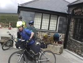 Leaving the Jamaica Inn after our morning coffee stop